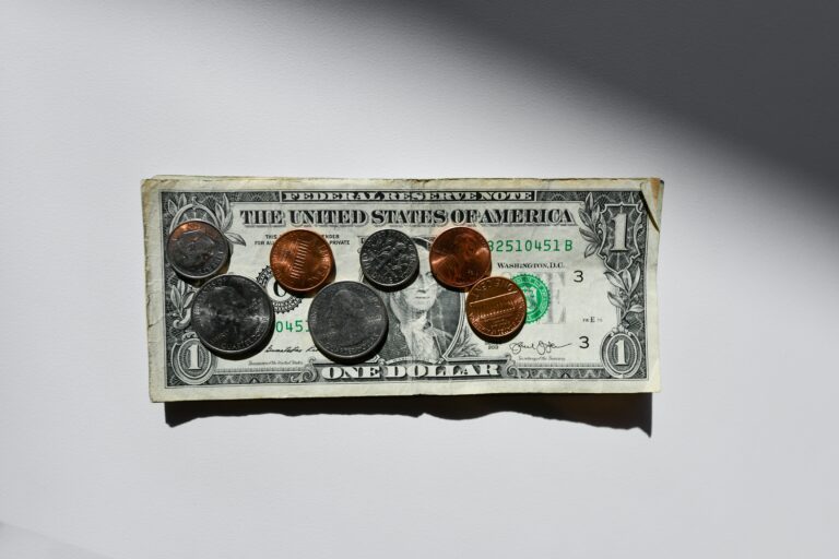 Coins above the dollar bill. How child support is determined in New Jersey