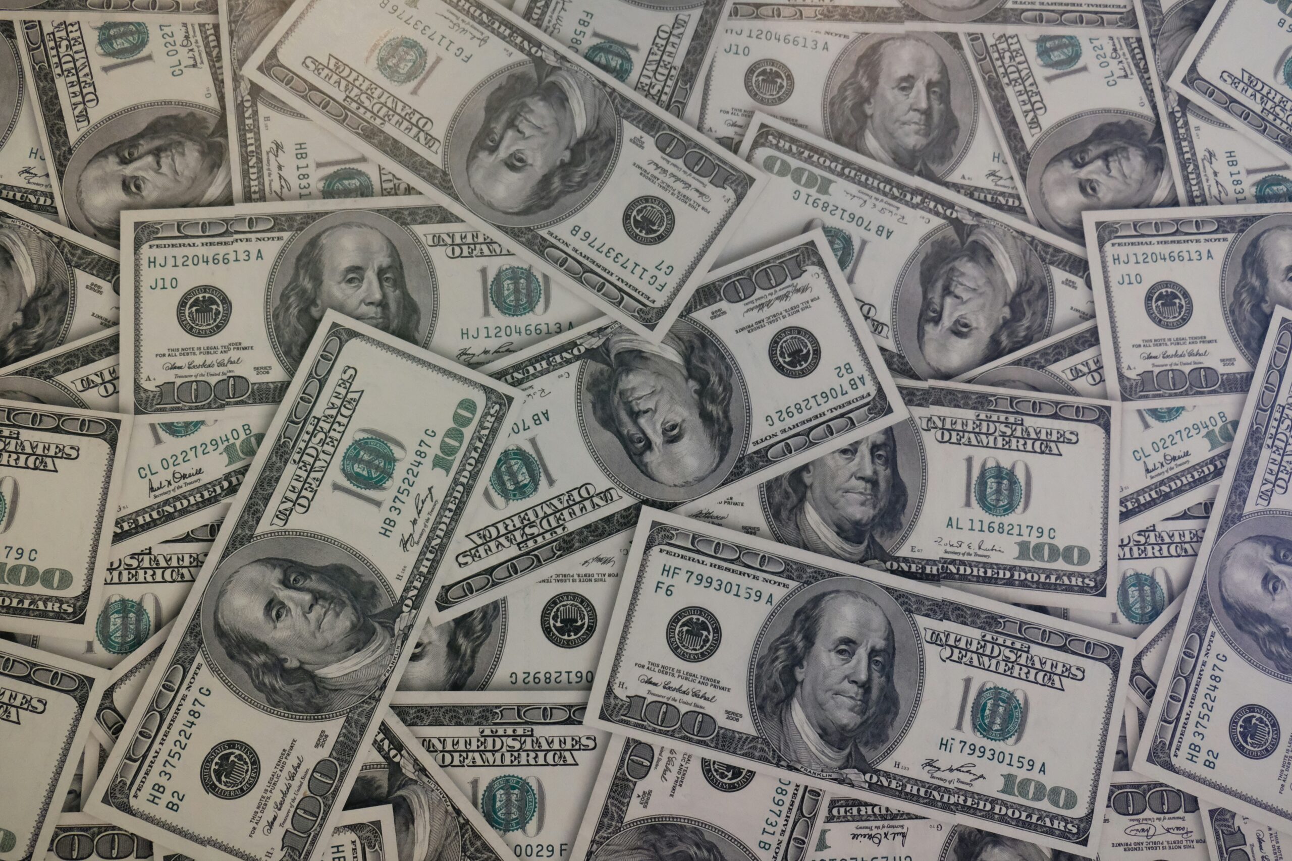 Dollar bills.