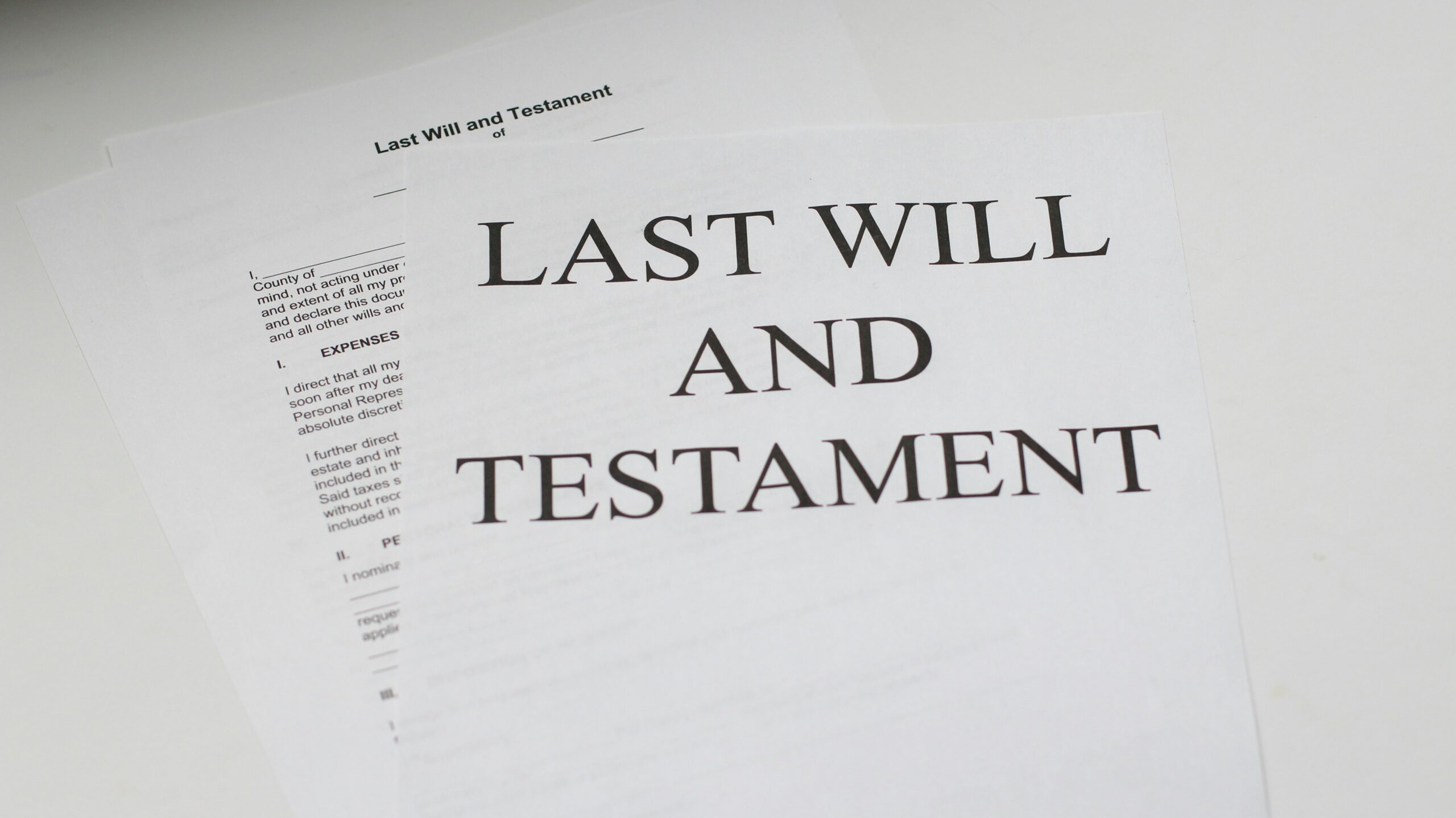 Last will and testament document. How to revoke or replace a will in New Jersey